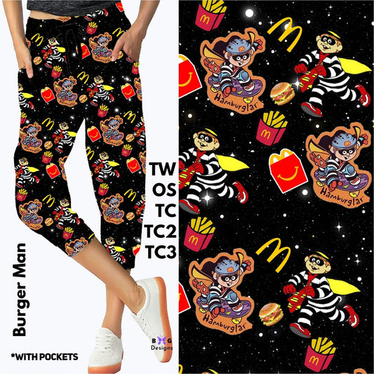 Burger Man - Capri Joggers