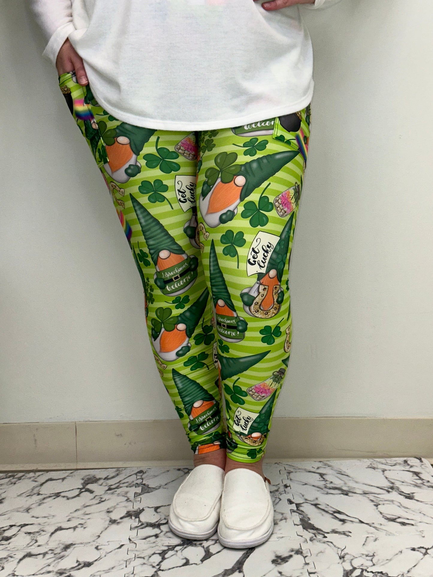 St. Patty Gnome Leggings w/ Pockets