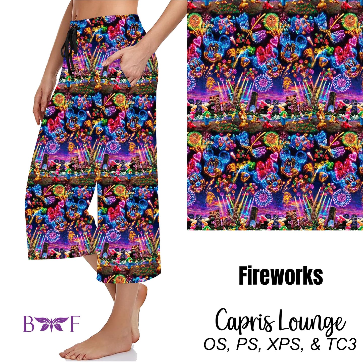 Fireworks Leggings, Capris, and shorts with pockets