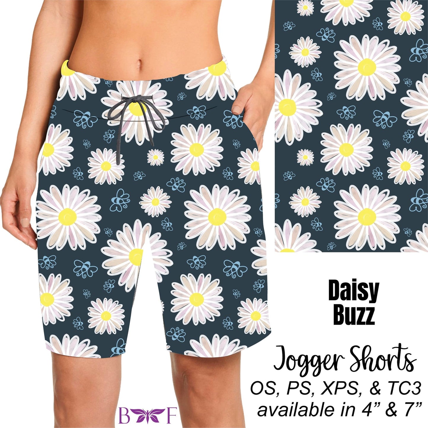 Daisy Buzz 7" jogger shorts with pockets