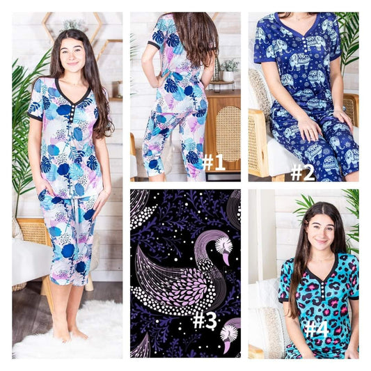 PJ Set Shorts/Capris (4 Options) Preorder #0329
