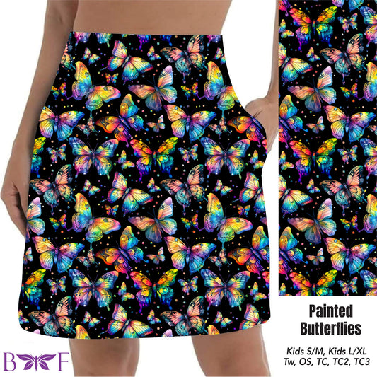 Painted Butterflies skorts with pockets