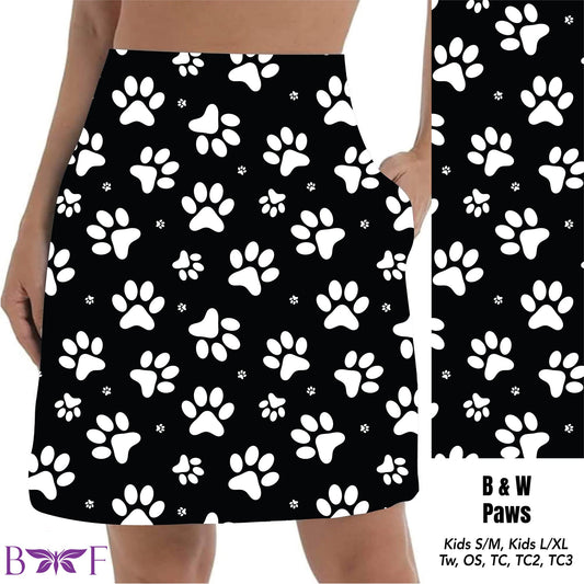B&W Paws Skort