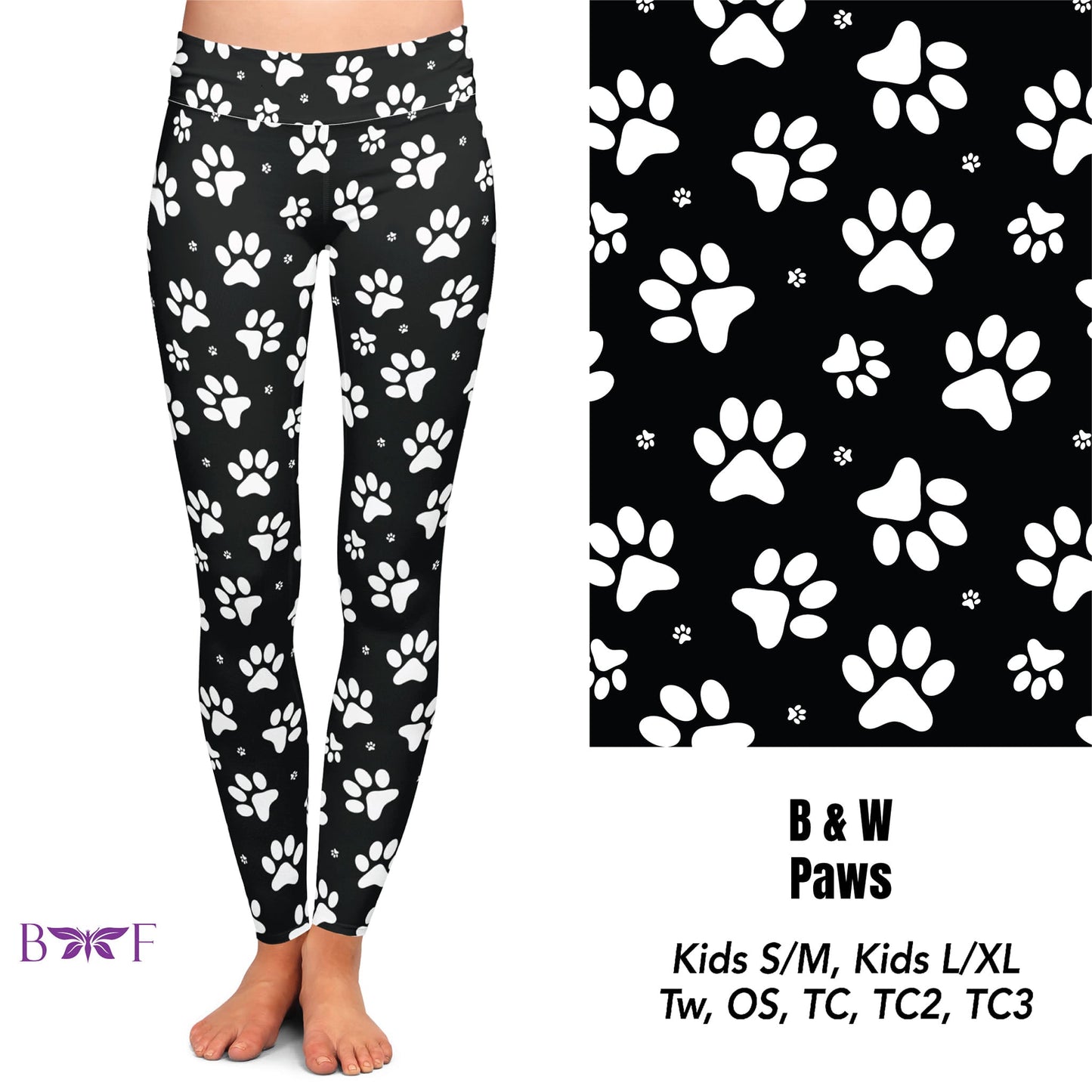 B & W Paws Leggings and Capris with pockets