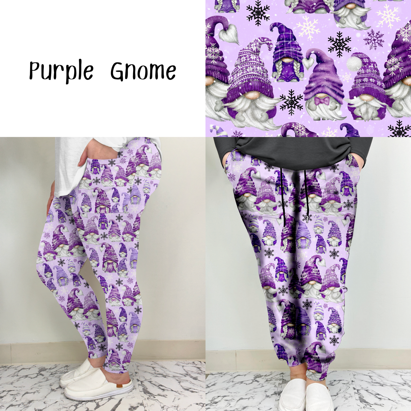 Purple Gnome Leggings w/ Pockets