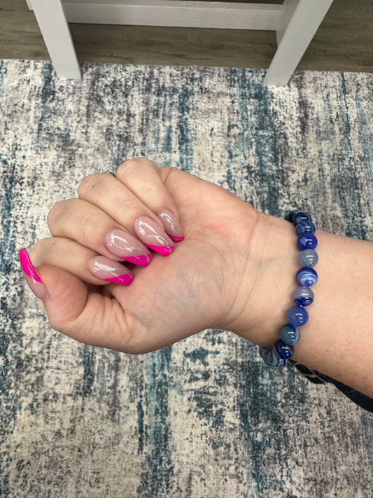 Blue Quartz Crystal Bracelet