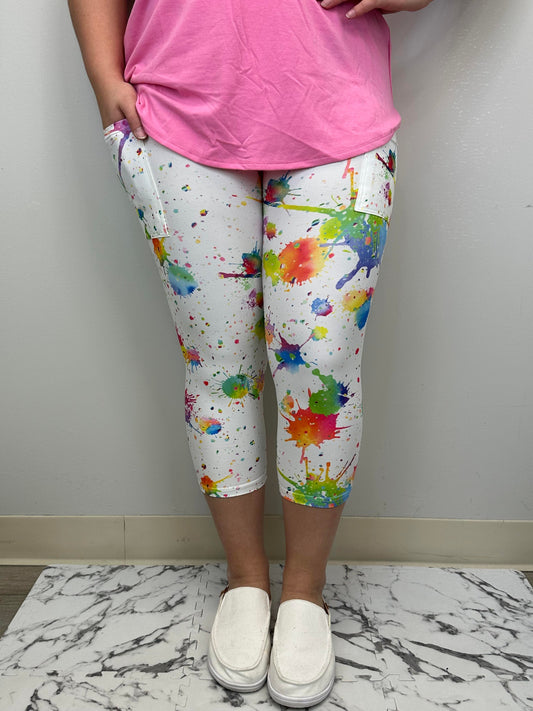 Splat Capri w/ Pockets