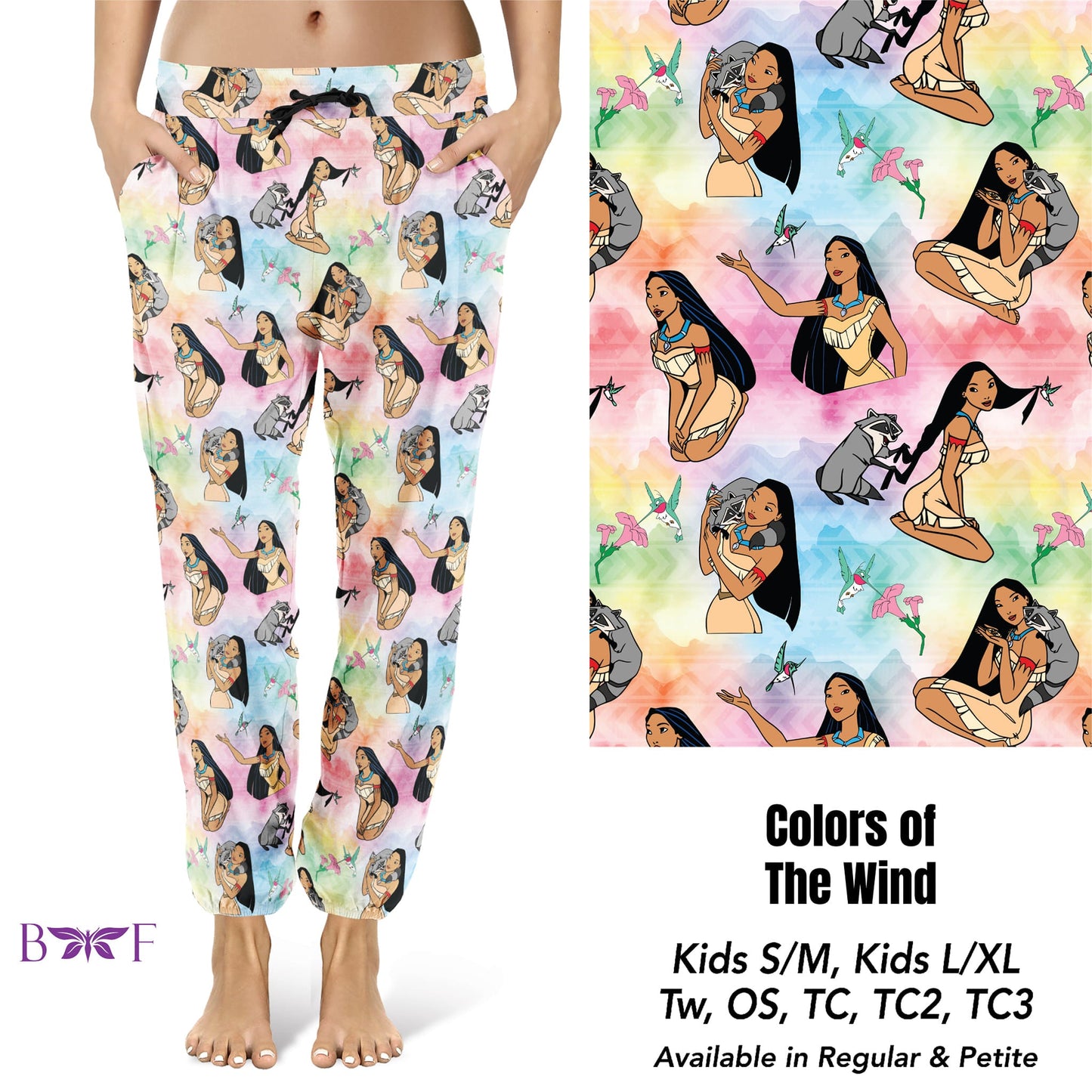 Colors of The Wind kids leggings with pockets