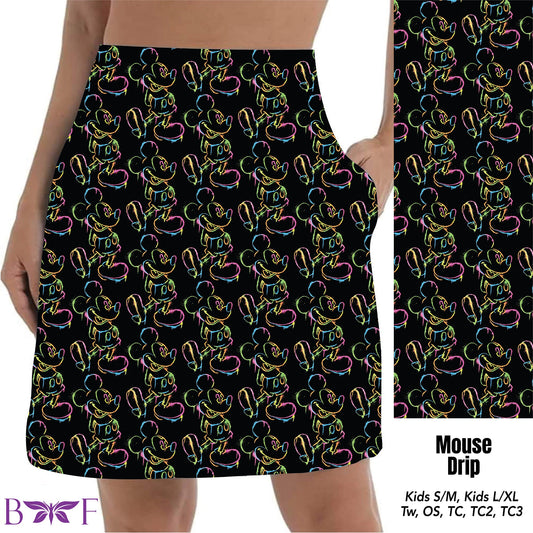 Mouse Drip Skort
