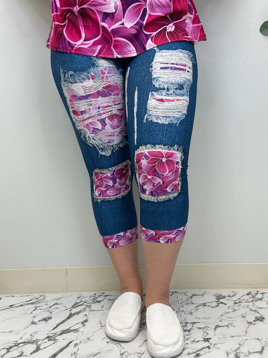 Pink Passion Capri w/ Butt Pockets