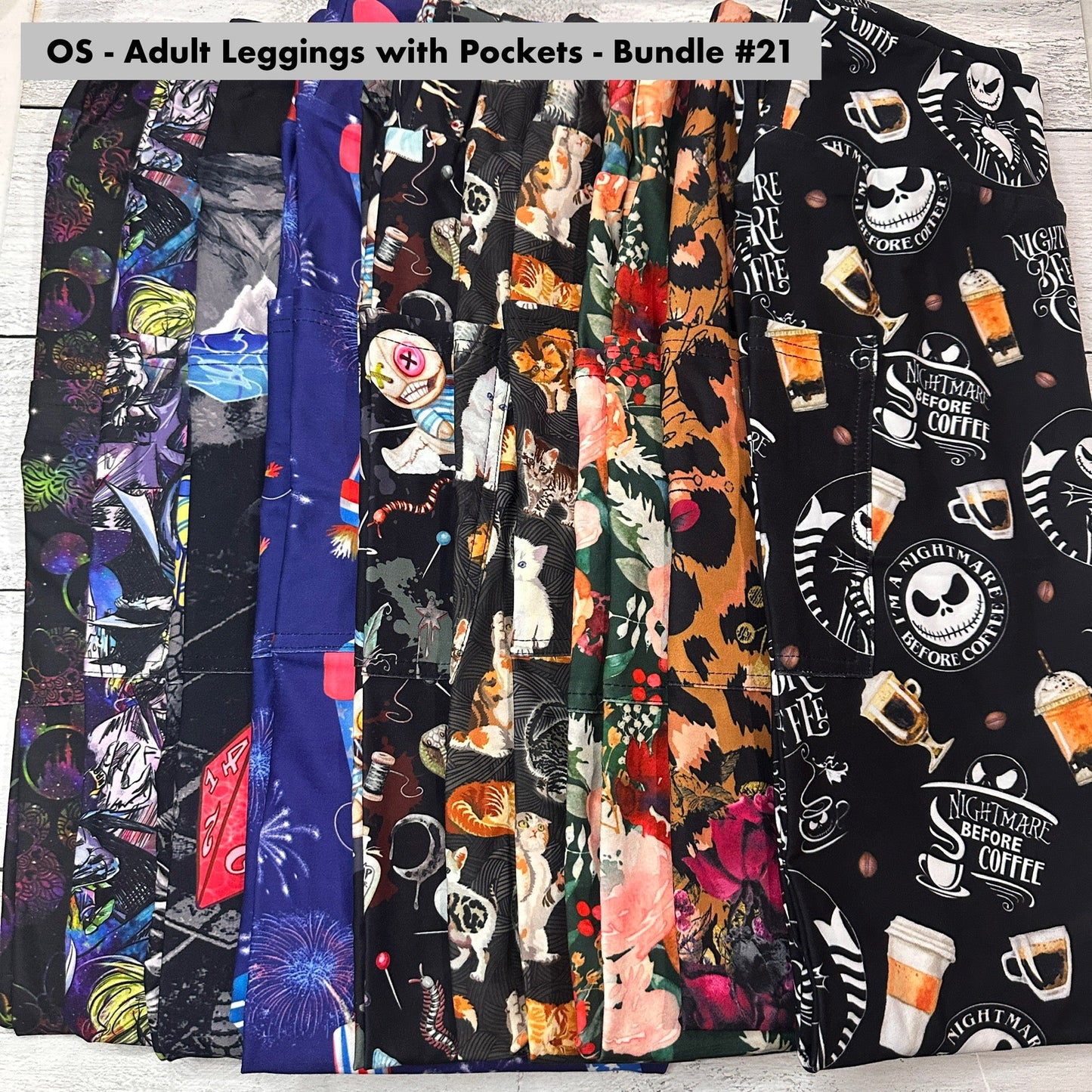 OS - Adult Leggings with Pockets Bundle - 21