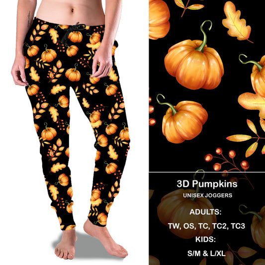 3D Pumpkins Full Joggers Preorder Closes 7/27 eta Beginning September