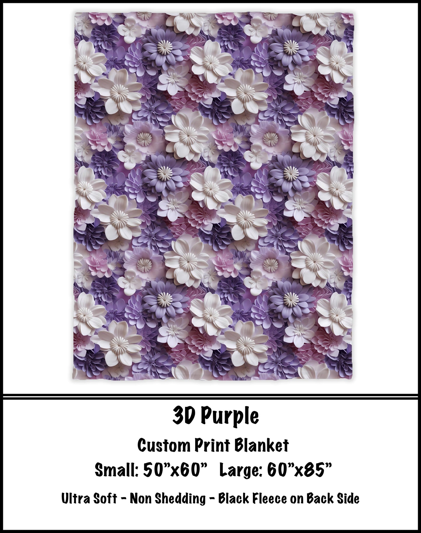 BG68 - 3d Purple Fleece Blanket - Preorder Closes 3/23 ETA: 8-10 weeks