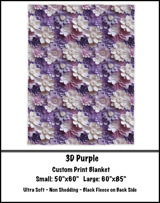 BG68 - 3d Purple Fleece Blanket - Preorder Closes 3/23 ETA: 8-10 weeks