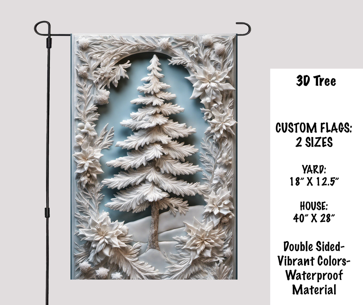 3D Tree  Garden Flags