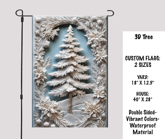 3D Tree  Garden Flags