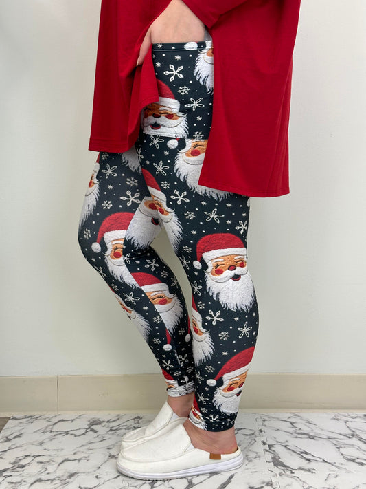 Happy Santa Leggings w/ Pockets