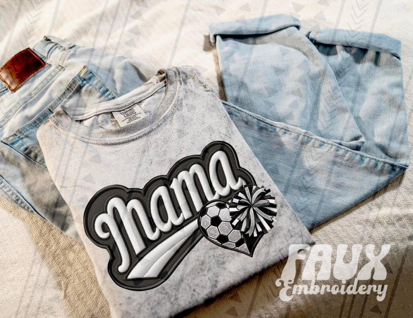 FAUX Varsity Mama Sweatshirt