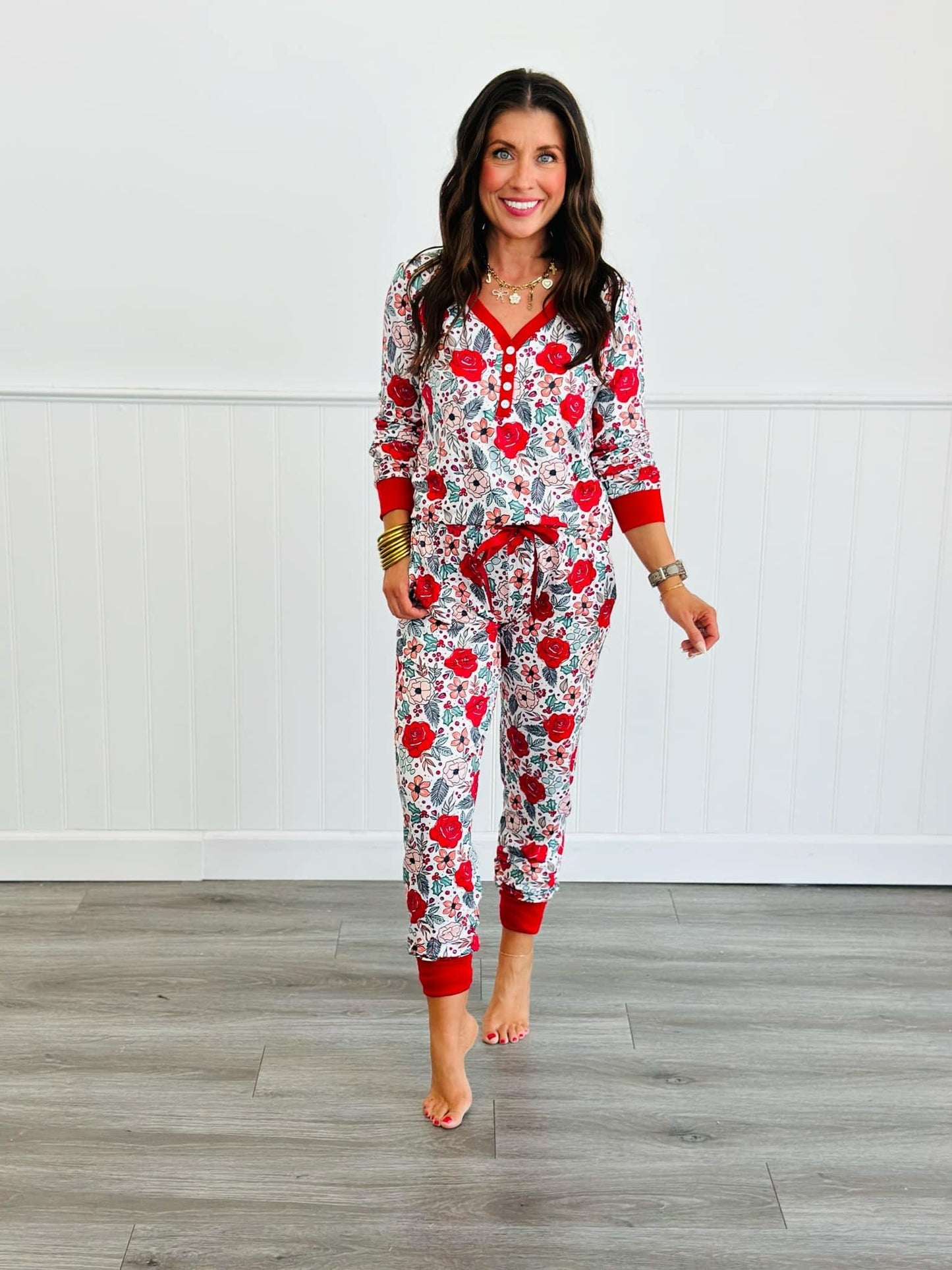 PREORDER: Long Sleeve Holiday Jogger Pajama Sets in Eight Prints