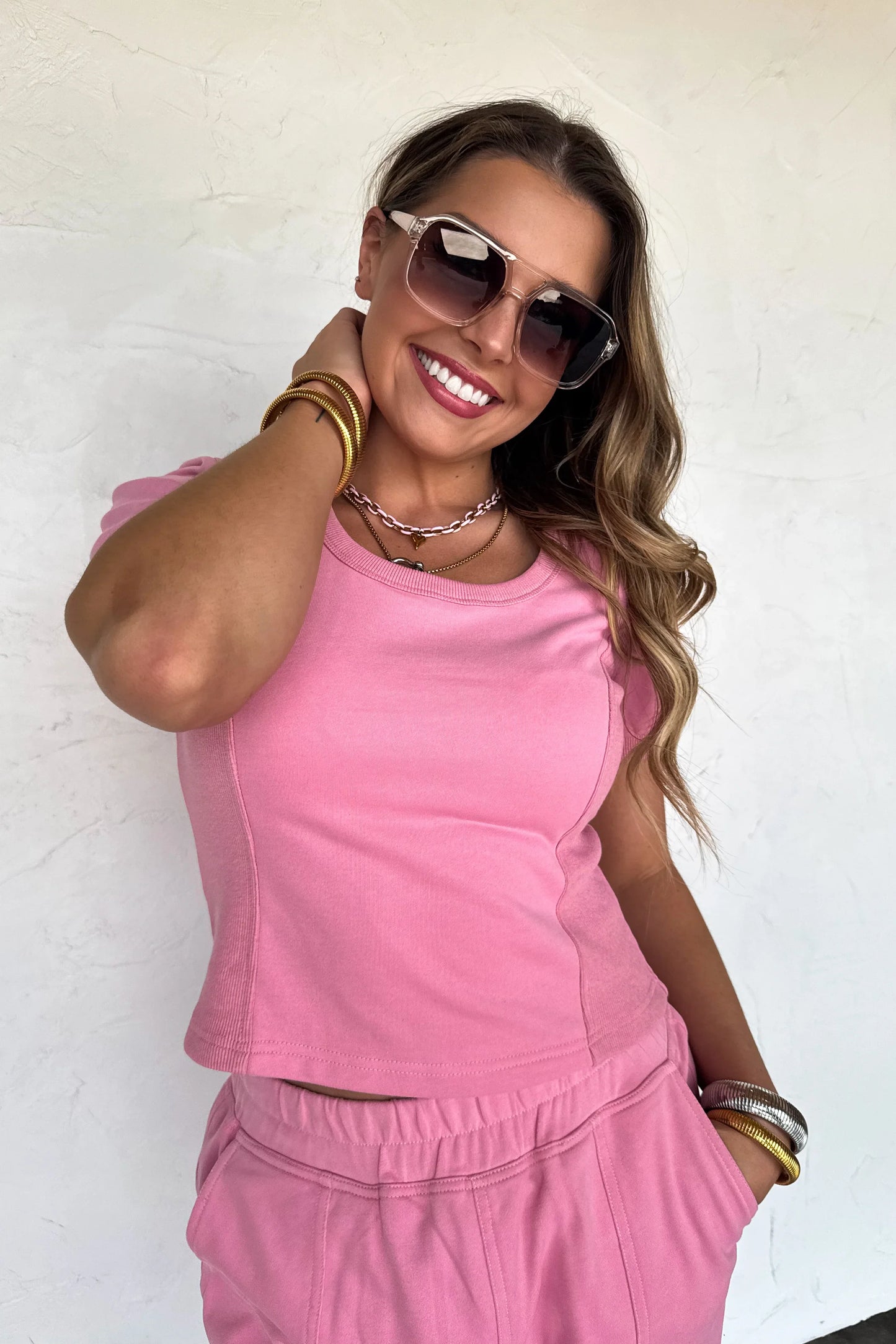 PREORDER: Stay in Crop Pant Set