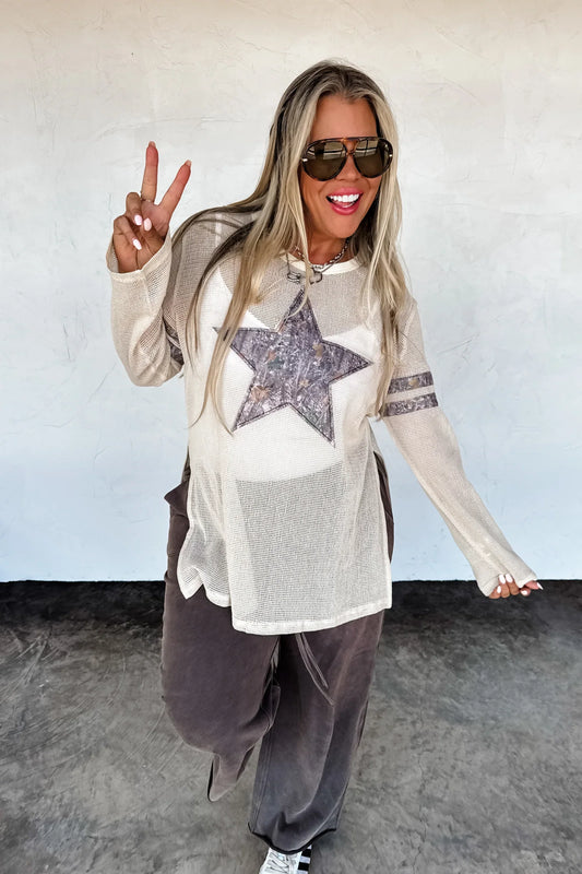 PREORDER: Star Mellow Mesh Cotton Top