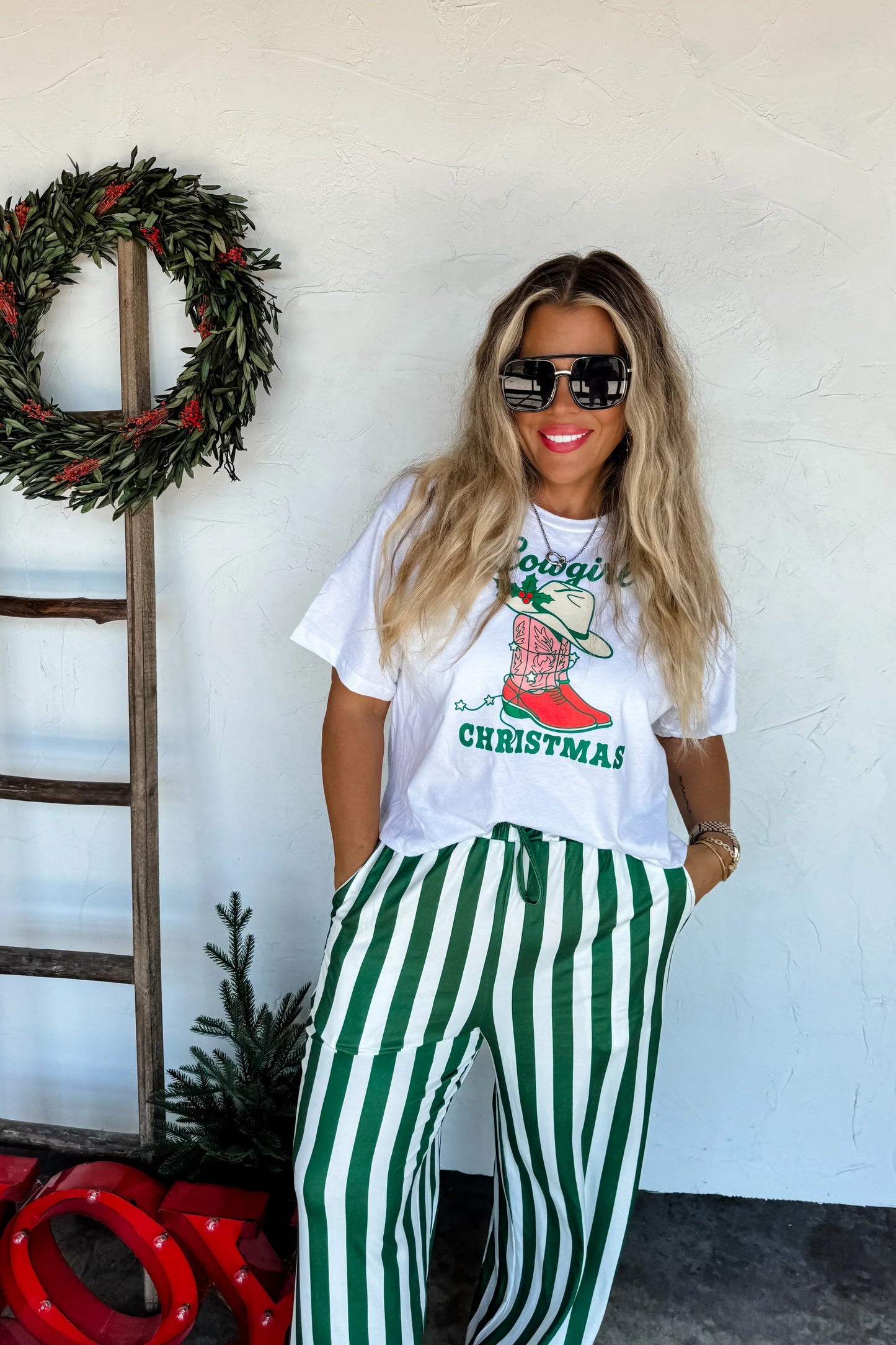 PREORDER: Christmas Vertical Vibes Stripe Pants