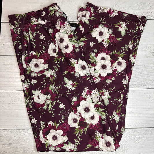 Burgundy Anemone - Lounge Pants