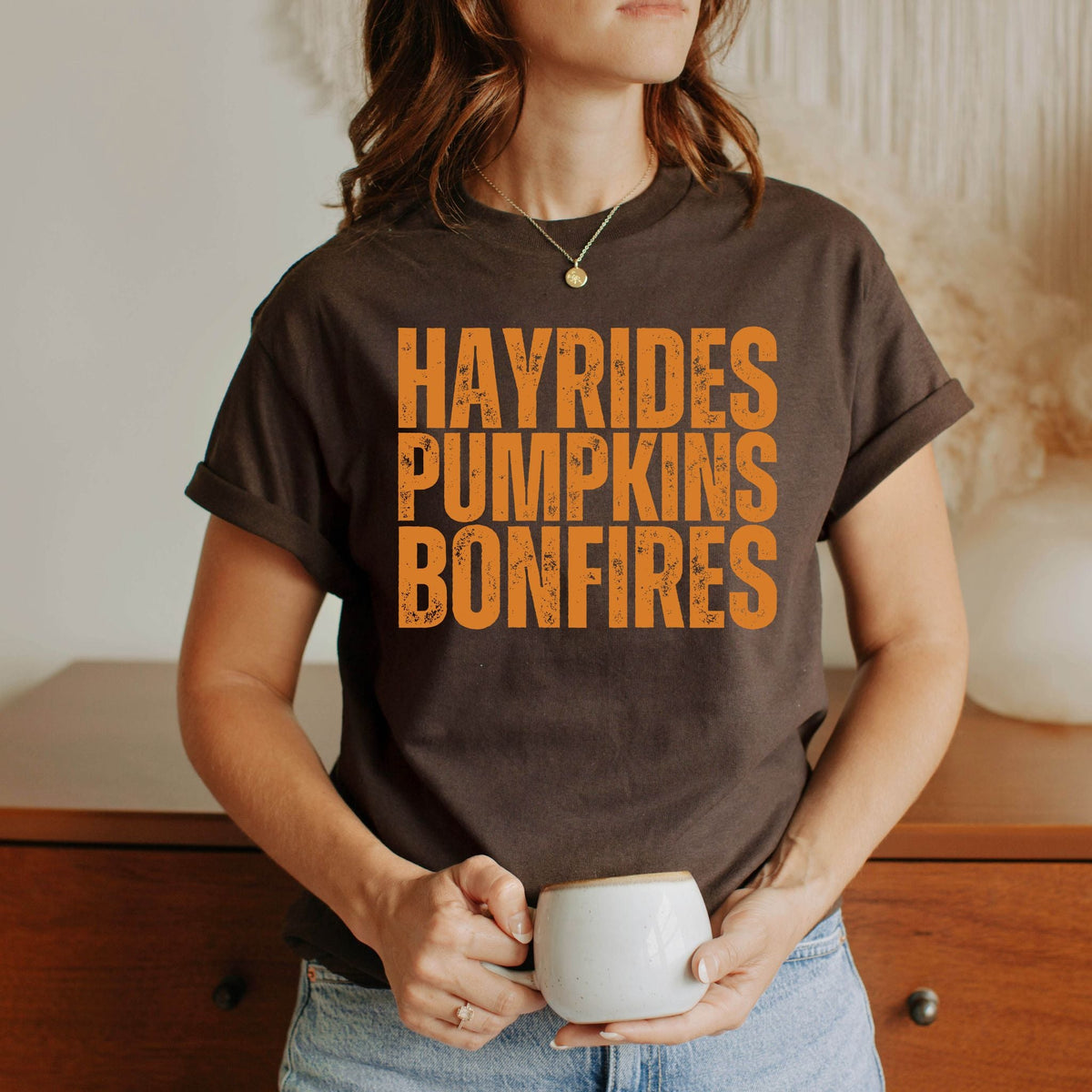 Hayrides Pumpkins Bonfires Tshirt