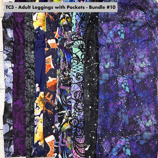 TC3 - Adult Leggings with Pockets Bundle - 10