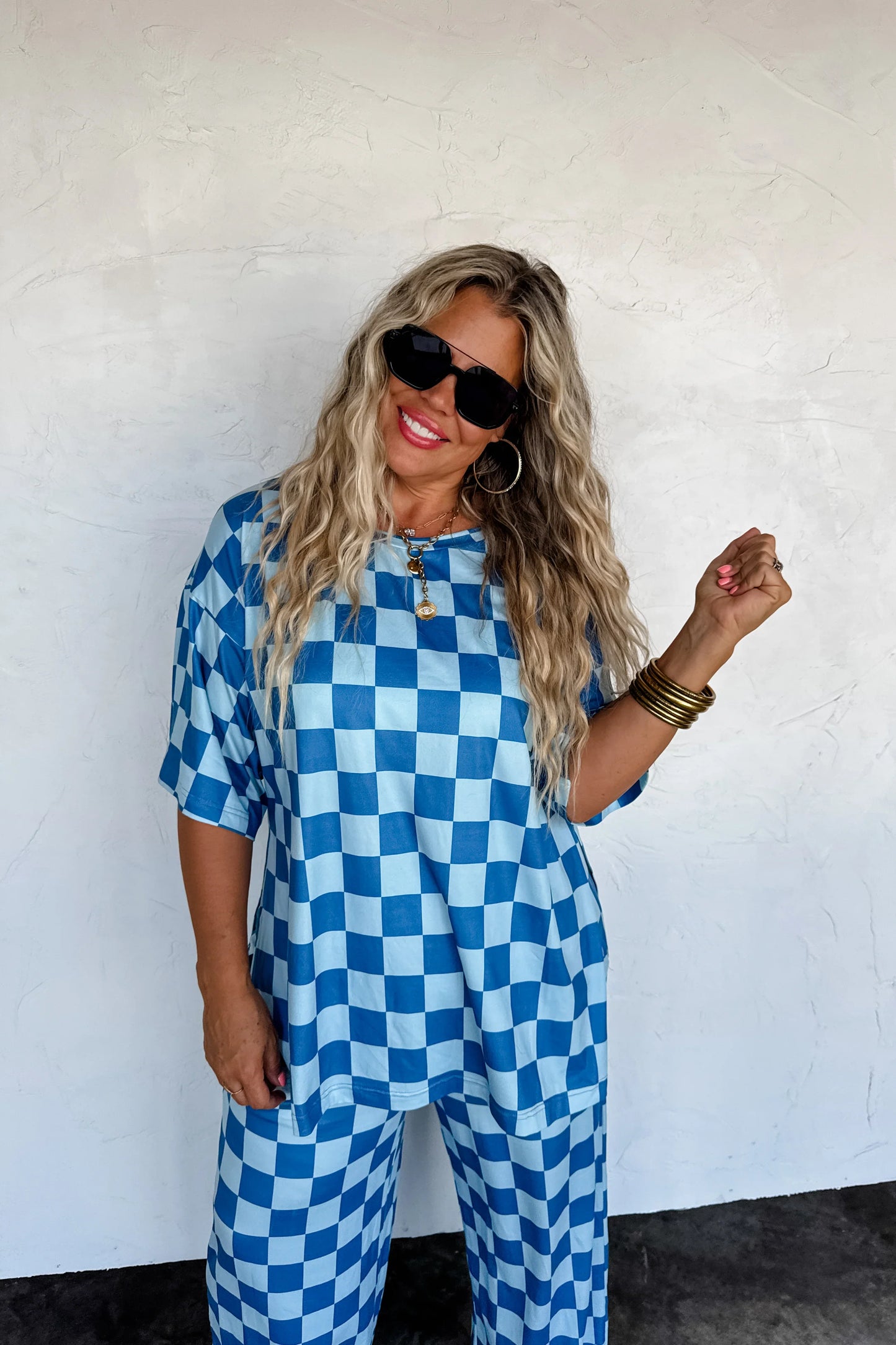 PREORDER: Check Babe Side Slit Top