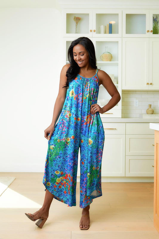 Ombre Sunflowers Baggy Rompers -  HARD closes 6/8 6PM CST ETA JULY