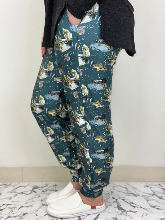 Gone Fishing Joggers w/ Pockets
