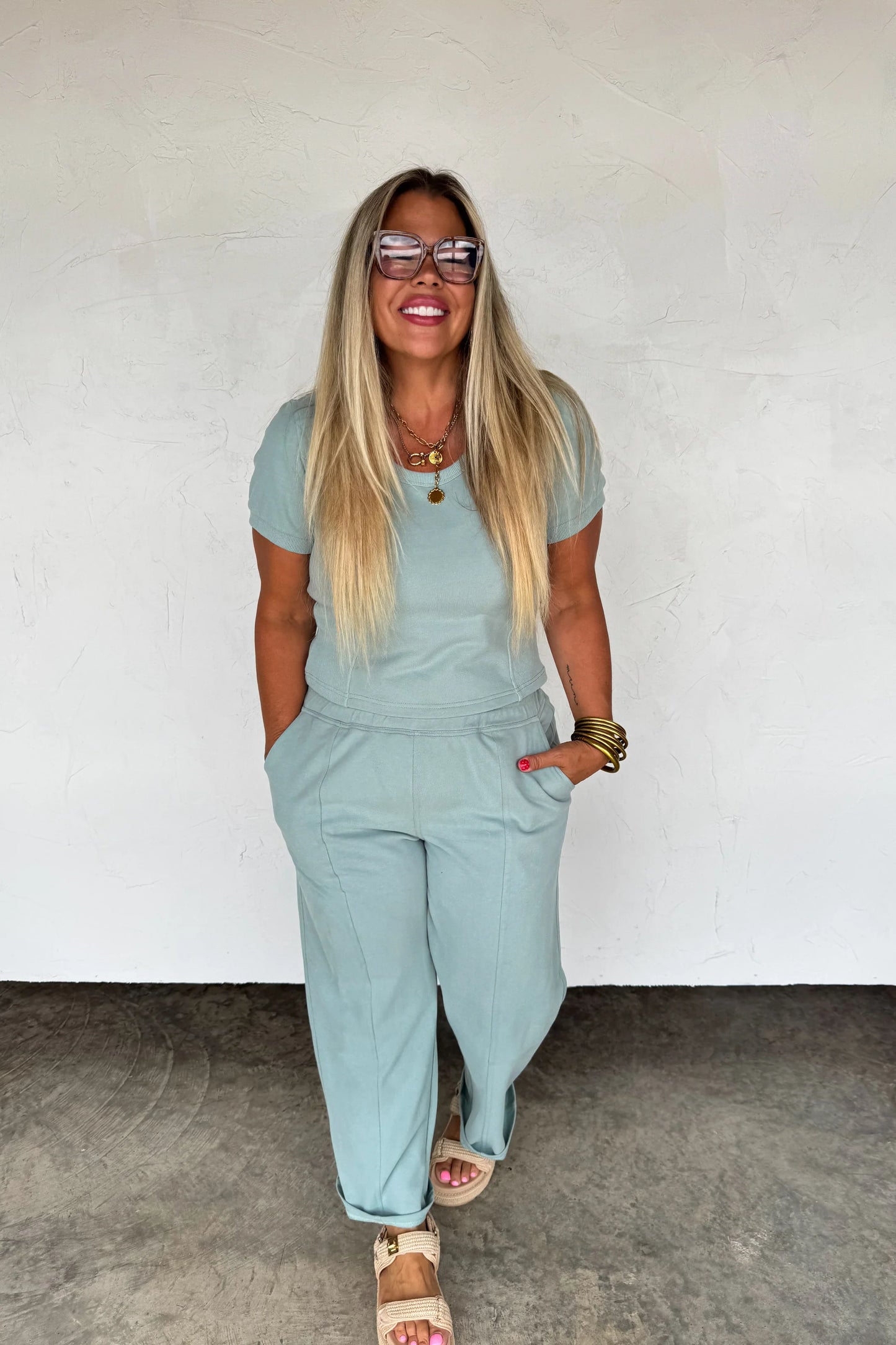 PREORDER: Stay in Crop Pant Set