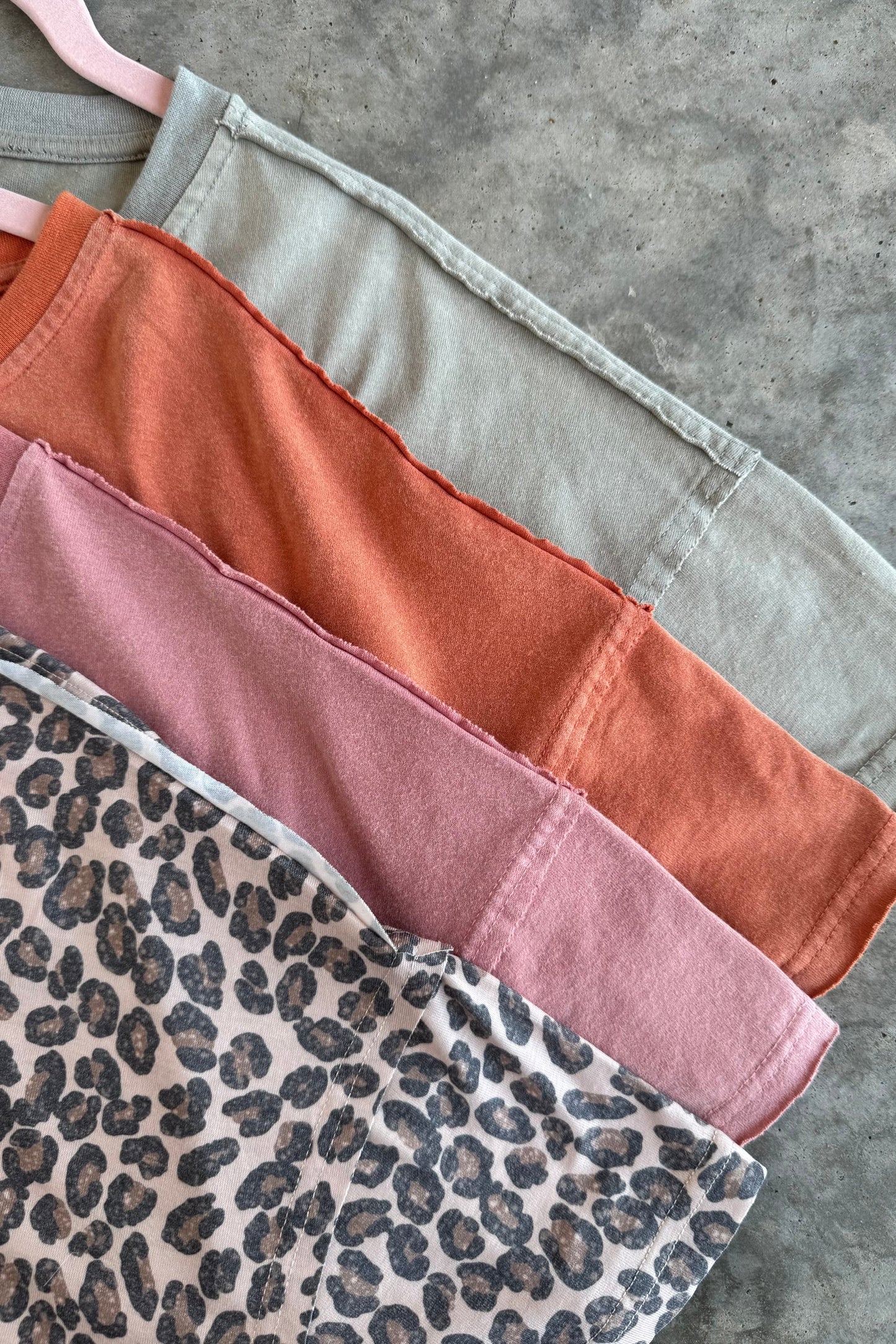 PREORDER: Joey Washed Cotton Boyfriend Tee Fall Colors