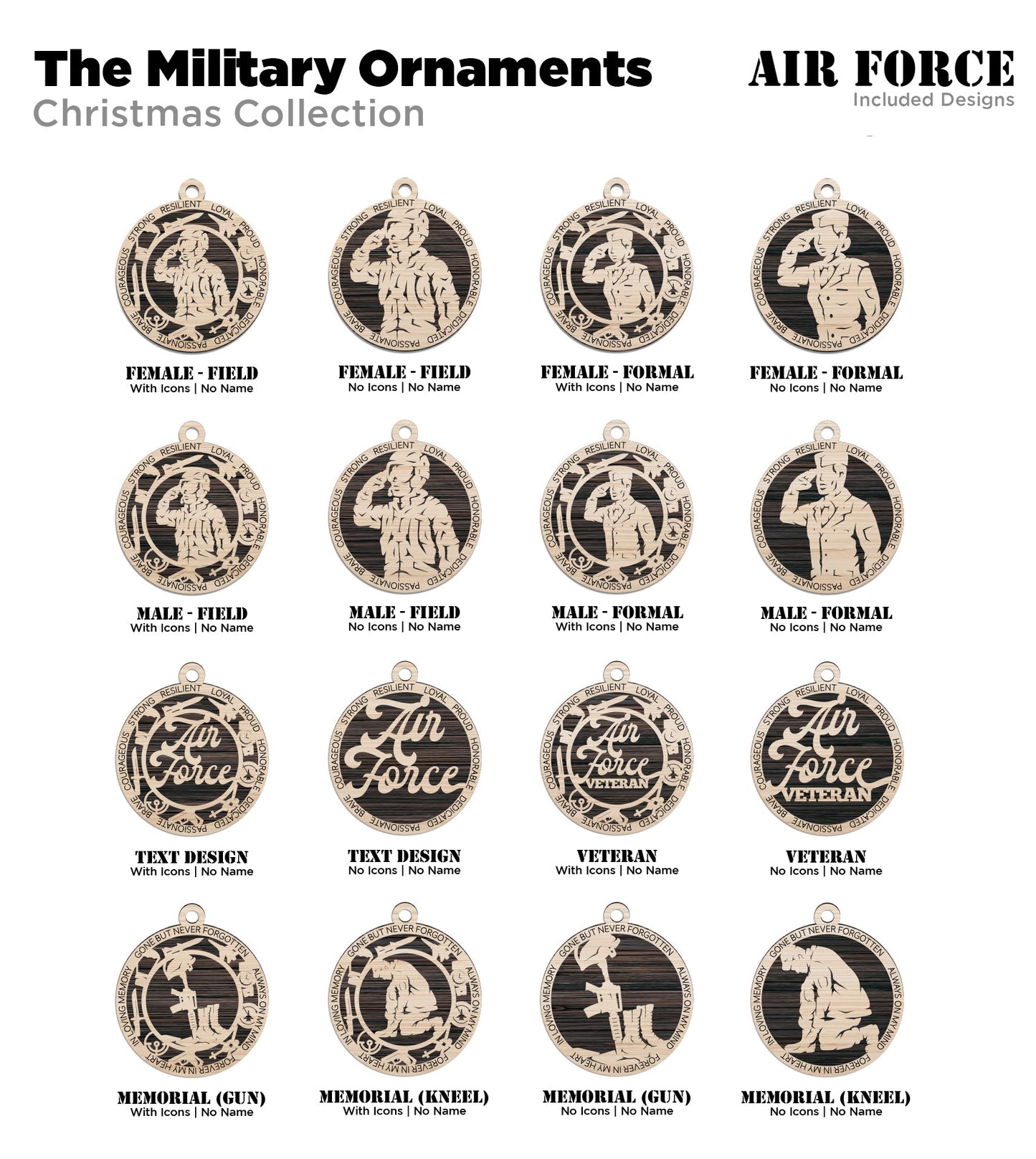 Air Force Ornaments - Made to Order
