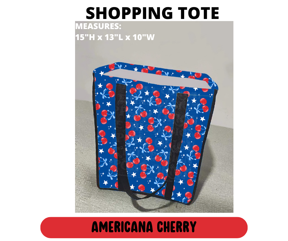 Americana Cherry Shopping Tote