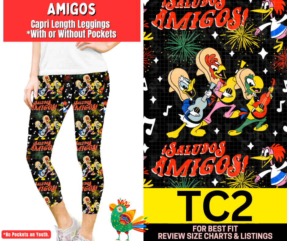 Amigos Capri Length Leggings w/ Pockets