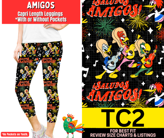 Amigos Capri Length Leggings w/ Pockets