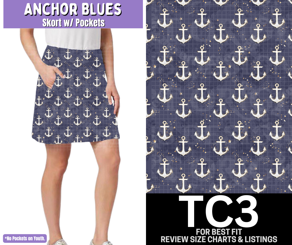 Anchor Blues Skort