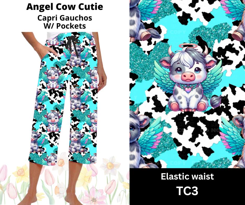Angel Cow Cutie Capri Gauchos