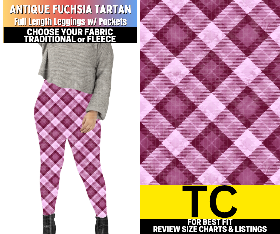 Antique Fuchsia Tartan Leggings