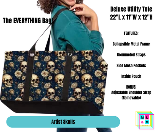 Artist Skulls Collapsible Tote