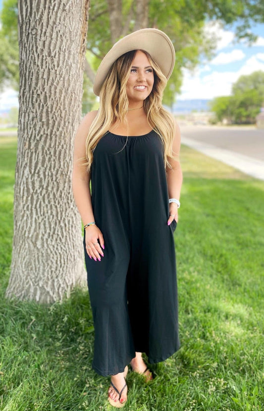 Solid Black Baggy Rompers Preorder HARD closes 6/8 6PM CST ETA JULY