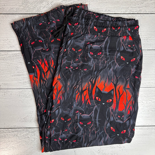 Black Cat Red Eyes Lounge Pants