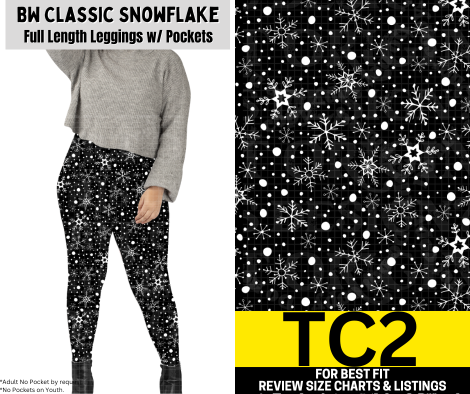 BW Classic Snowflake Full Length Leggings w/ Pockets