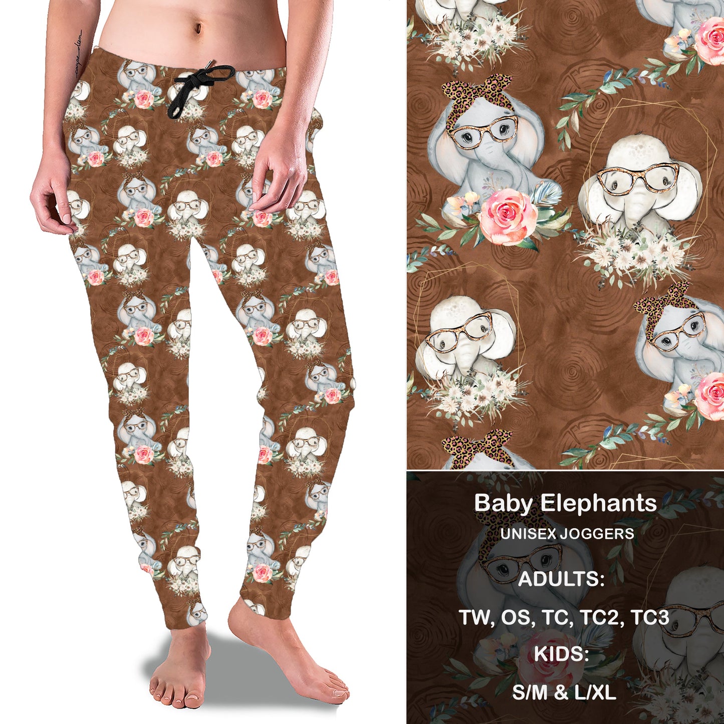 Baby Elephants - Full & Capri Joggers Preorder Closes 6/19 eta Late July