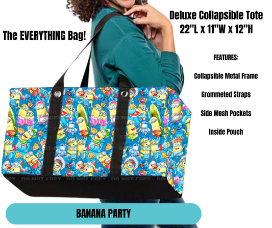 Banana Party Collapsible Tote