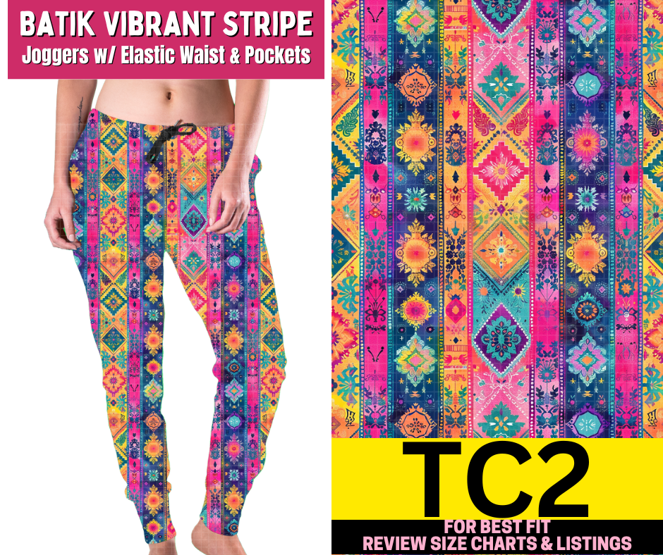 Batik Vibrant Stripe Joggers