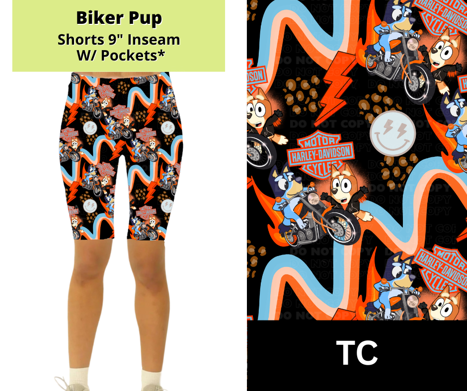 Biker Pup Jamaica Shorts w/ Pockets