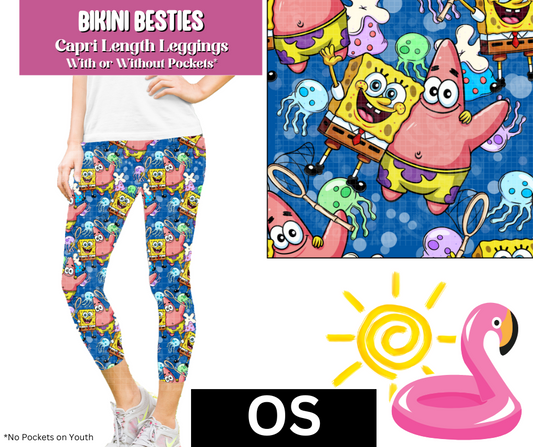 Bikini Besties Capri Length Leggings w/ Pockets